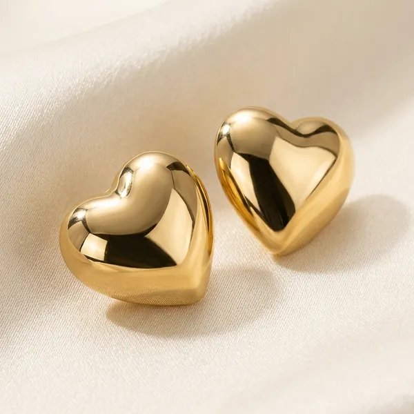 Gold_Plated_And_Steel_Stud_Earrings_For_Women