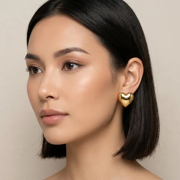 Gold_Plated_And_Steel_Stud_Earrings_For_Women