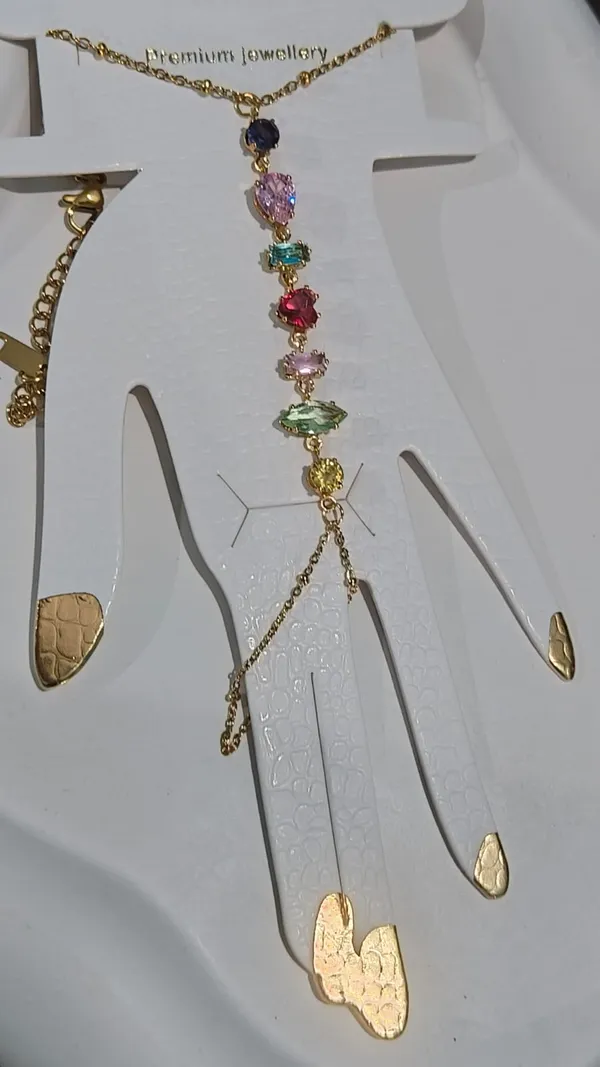 Rainbow_Crystal_Drop_Hand_Harness_Bracelet_(Gold_Finish)