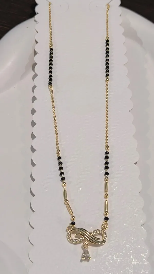 Gold_Finish_CZ_Infinity_Designer_Mangalsutra_Necklace