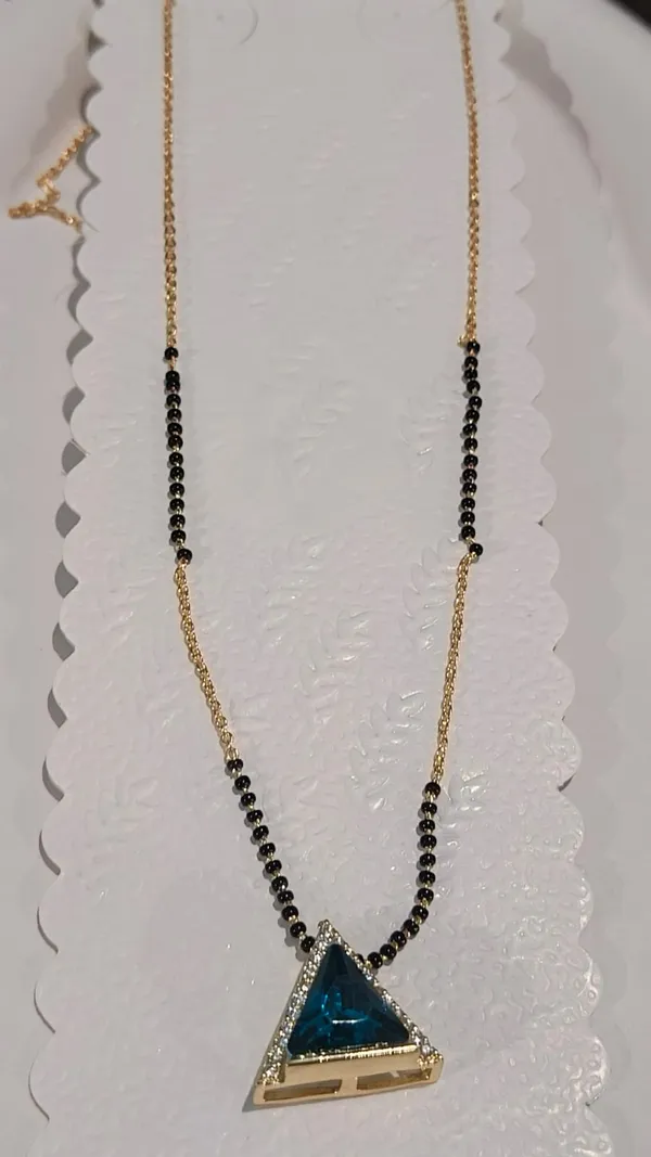 Gold_Finish_Blue_Triangle_Crystal_Designer_Mangalsutra_Necklace
