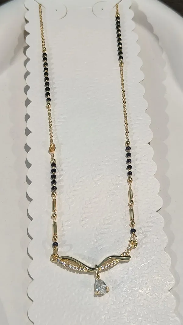 Gold_Finish_CZ_Wave_Designer_Mangalsutra_Necklace