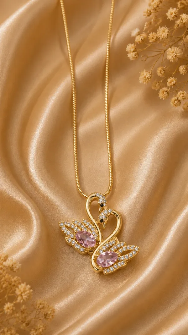 Swan_Couple_Crystal_Pendant_Necklace_for_Women_�_Gold_Plated