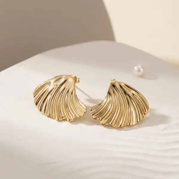 Gold_Plated_And_Steel_Stud_Earrings_For_Women