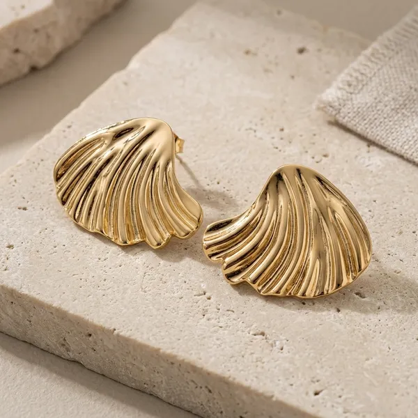 Gold_Plated_And_Steel_Stud_Earrings_For_Women