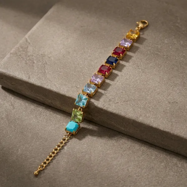 Gold_Plated_And_Steel_Bracelet_For_Women