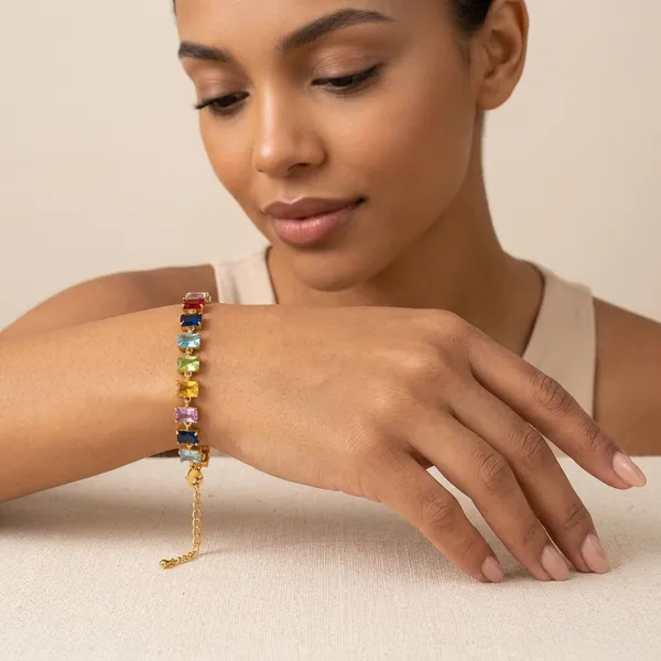 Gold_Plated_And_Steel_Bracelet_For_Women