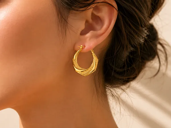 Aakrati_Jewels_Gold-Plated_Textured_Hoop_Earrings_for_Women_&_Girls_|_Trendy_Statement_Hoops