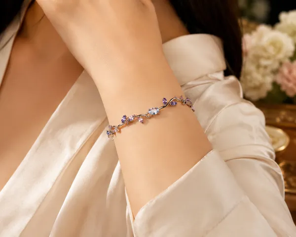 Tulip_Crystal_Vine_Bracelet_�_Silver_Plated