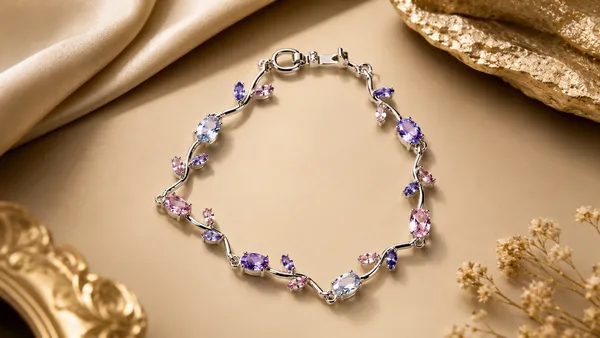 Tulip_Crystal_Vine_Bracelet_�_Silver_Plated
