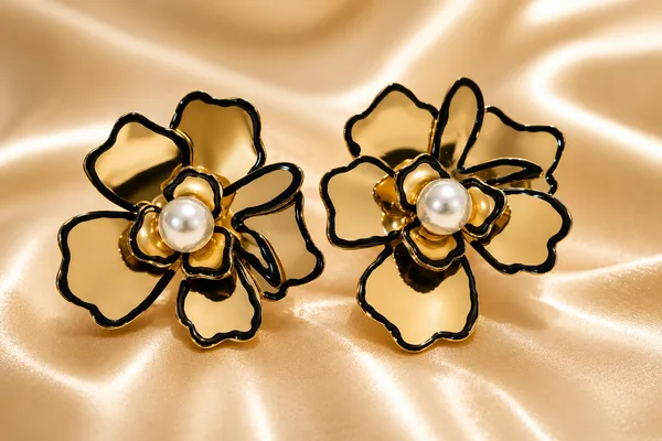 Aakrati_Jewels_Gold-Tone_Black_Enamel_Floral_Pearl_Stud_Earrings_for_Women_&_Girls_|_Elegant_Statement_Fashion_Jewelry