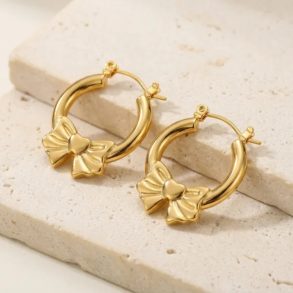 Gold_Plated_And_Steel_Hoop_Earrings_For_Women