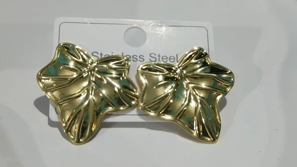 Golden_Leaf_Statement_Stud_Earrings