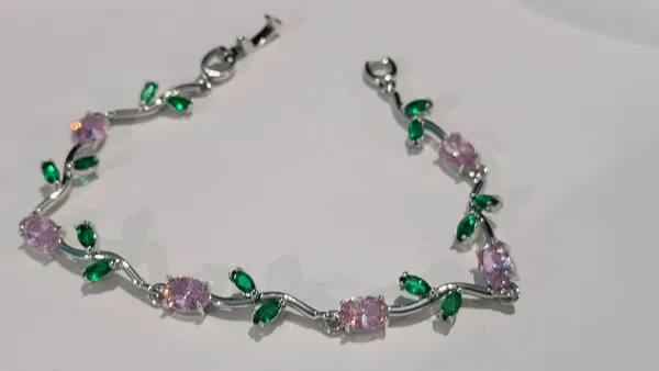 Tulip_Crystal_Vine_Bracelet_�_Silver_Plated