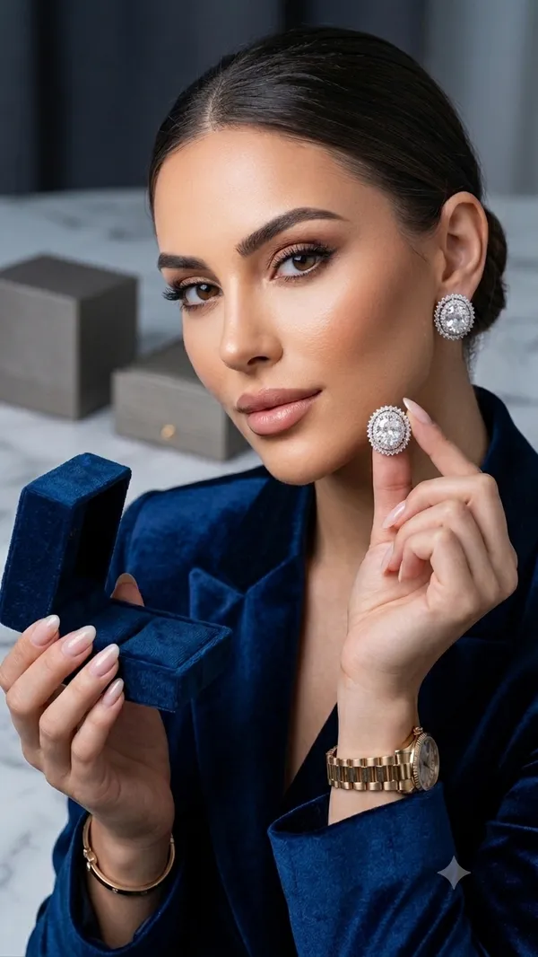 Luxury_Oval_Cubic_Zirconia_Stud_Earrings_�_White_Gold_Finish