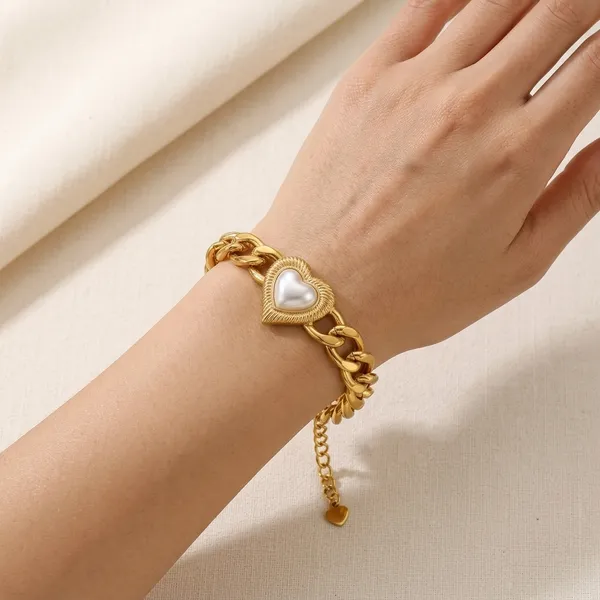 Gold_Plated_And_Steel_Chain_Bracelet_For_Women