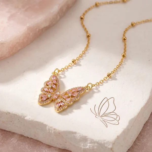 Gold_Plated_And_Steel_Pendant_Necklace_For_Women