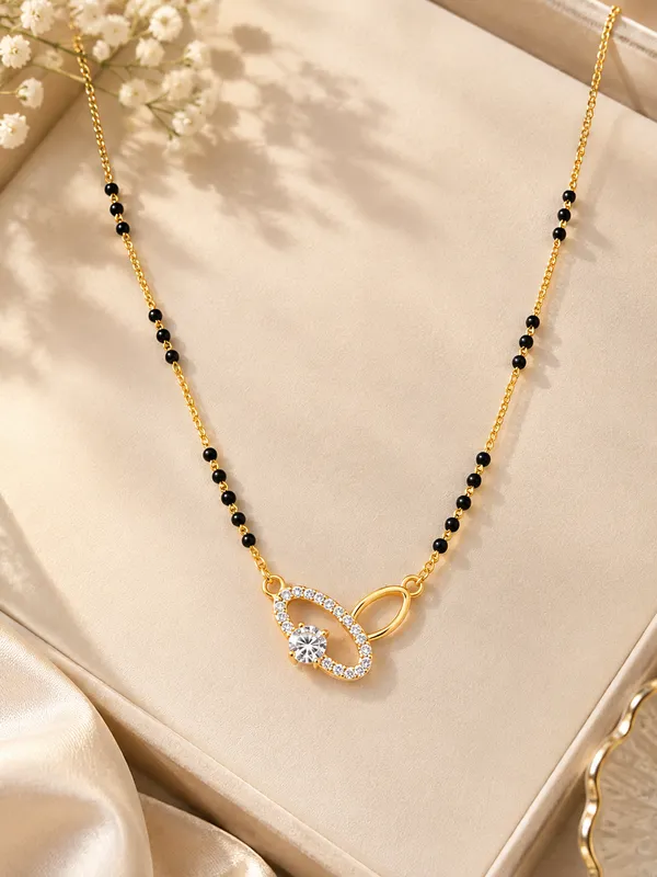 Gold_Finish_CZ_Oval_Infinity_Mangalsutra_Necklace