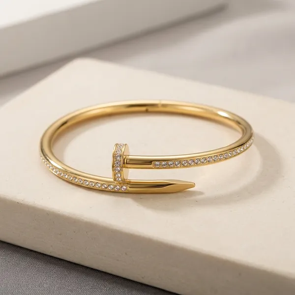 Gold_Plated_And_Steel_Cuff_Bracelet_For_Women