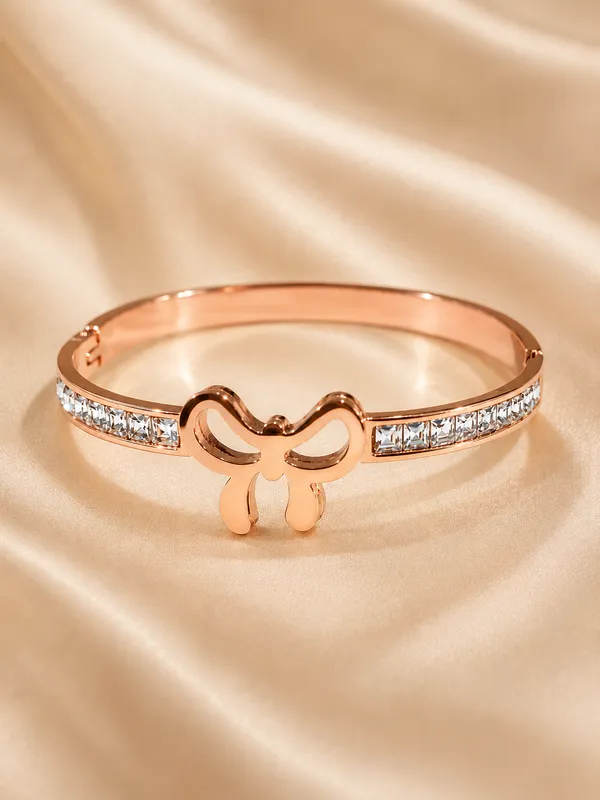 Gold_Plated_Crystal_Bow_Stainless_Steel_Bracelet