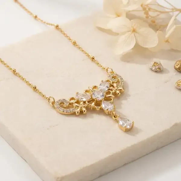 Gold_Plated_And_Steel_Necklace_For_Women