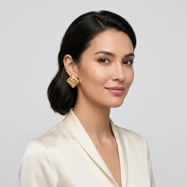 Gold_Plated_And_Steel_Clip-On_Earrings_For_Women