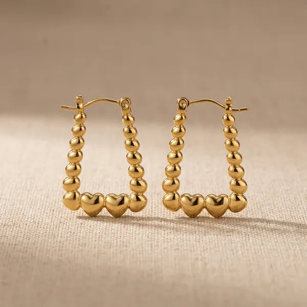 Gold_Plated_And_Steel_Hoop_Earrings_For_Women