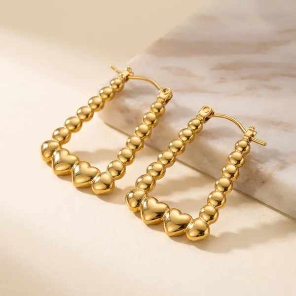 Gold_Plated_And_Steel_Hoop_Earrings_For_Women
