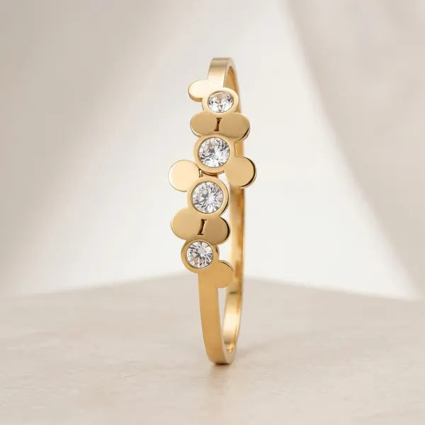 Gold_Plated_And_Steel_Bracelet_For_Women
