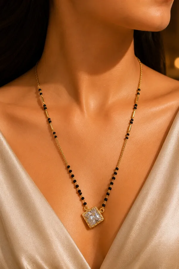 Gold_Finish_Solitaire_Square_Crystal_Mangalsutra_Necklace