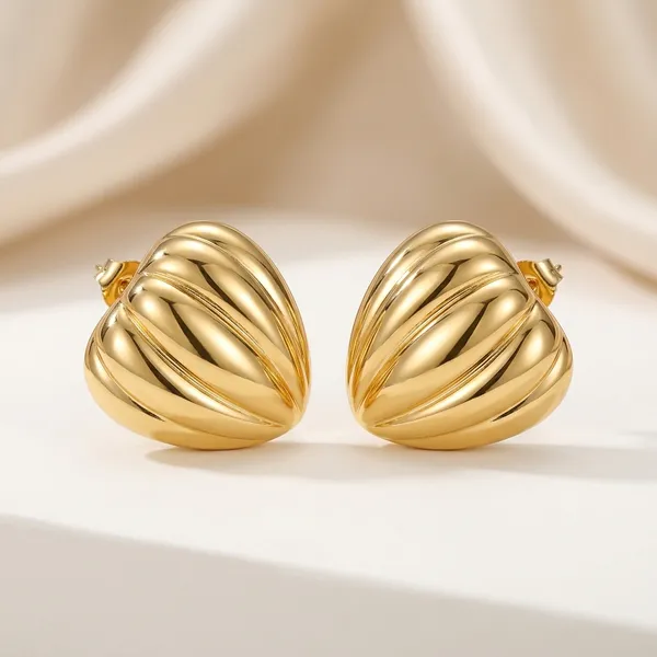 Gold_Plated_And_Steel_Stud_Earrings_For_Women