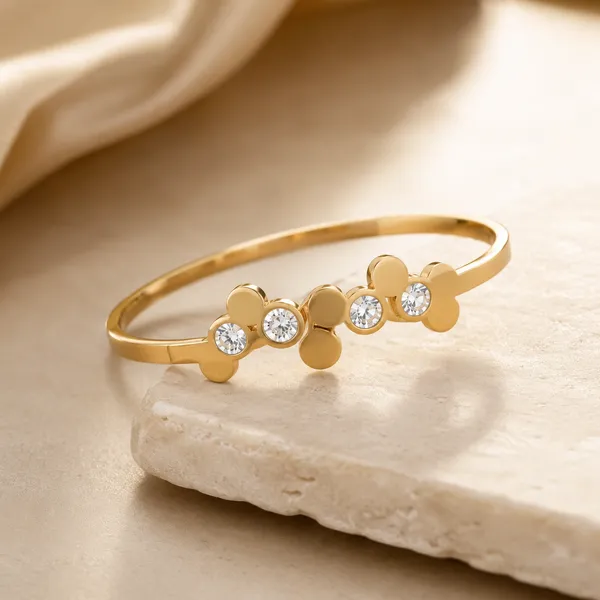 Gold_Plated_And_Steel_Bracelet_For_Women