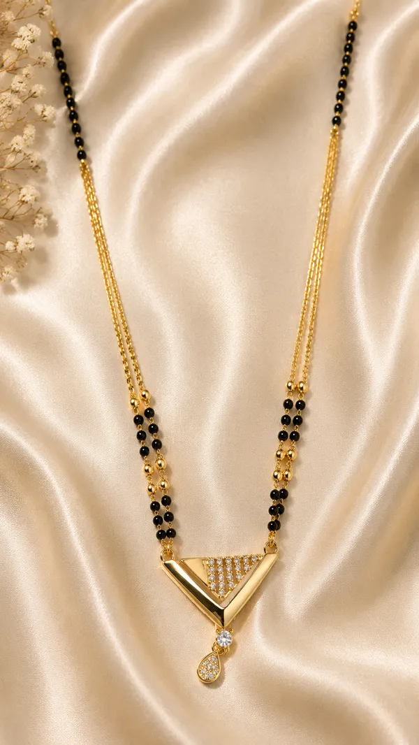 Gold_Finish_CZ_V-Shape_Designer_Mangalsutra_Necklace