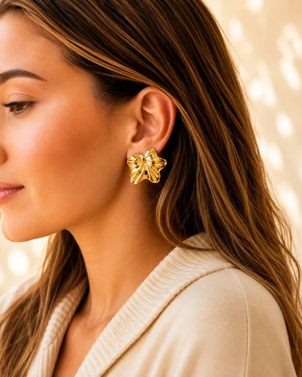Golden_Leaf_Statement_Stud_Earrings