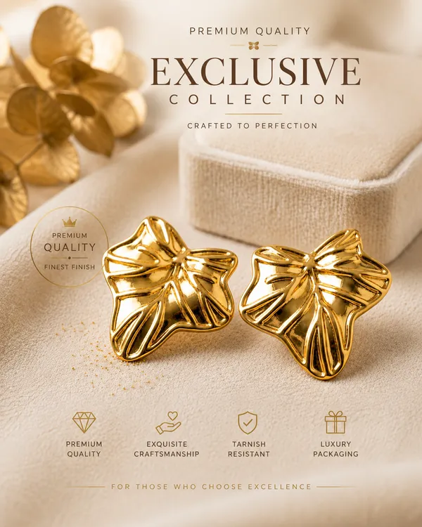 Golden_Leaf_Statement_Stud_Earrings