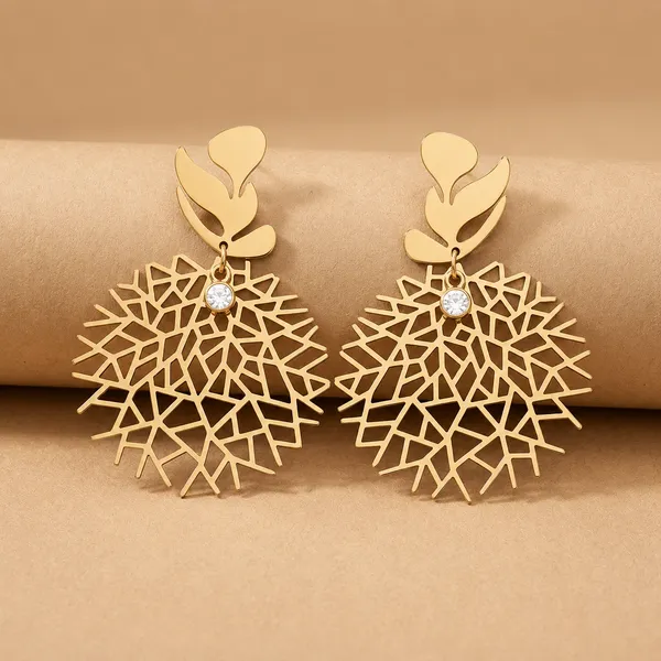 Gold_Plated_And_Steel_Statement_Earrings_For_Women