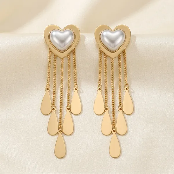 Gold_Plated_And_Steel_Drop_Earrings_For_Women