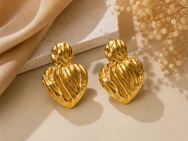 Golden_Heart_Statement_Stud_Earrings