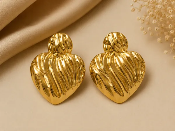Golden_Heart_Statement_Stud_Earrings