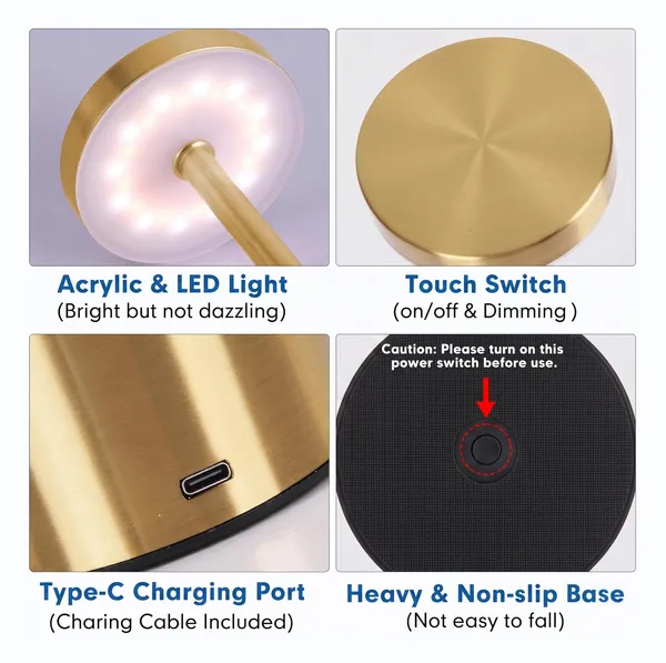 GISMO_Minimalist_Metal_Cordless_Table_Lamp__Modern_LED_Bedside_Light_with_Touch_Control,_Rechargeable_Battery_Powered_Lamp_for_Dining_Room,_Bar_&_Outdoor_Decor,_360°_Eye-Caring_Nightlight-_Gold