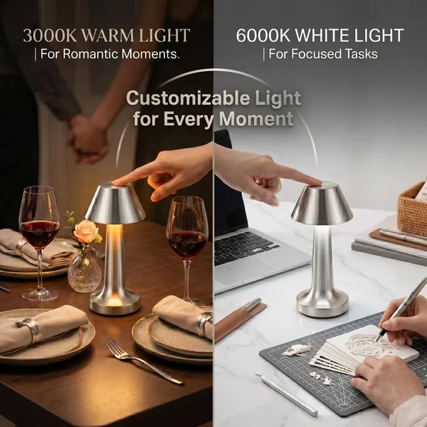 GISMO_Cordless_Table_lamp_-_Elegant_Rechargeable_led_Bedside_lamp,_3_dimming_Modes_with_Adjustable_Brightness._2000mah_Battery_Powered_Metal_Night_Light_for_Home_Decor,_Bedroom_and_Gifting-_Silver