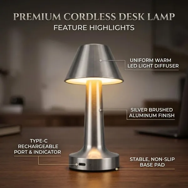 GISMO_Cordless_Table_lamp_-_Elegant_Rechargeable_led_Bedside_lamp,_3_dimming_Modes_with_Adjustable_Brightness._2000mah_Battery_Powered_Metal_Night_Light_for_Home_Decor,_Bedroom_and_Gifting-_Silver