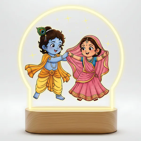 Giftplease_Little_Krishna_&_Radha_Full-Color_LED_Lamp_-_Cute_Bal_Gopal_&_Radha_Rani_Night_Light_with_Warm_Glow_Base_-_Religious_Home_Decor,_Janmashtami_Gift_&_Kids_Room_Spiritual_Bedside_Lamp_GL_16