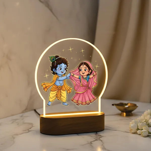 Giftplease_Little_Krishna_&_Radha_Full-Color_LED_Lamp_-_Cute_Bal_Gopal_&_Radha_Rani_Night_Light_with_Warm_Glow_Base_-_Religious_Home_Decor,_Janmashtami_Gift_&_Kids_Room_Spiritual_Bedside_Lamp_GL_16
