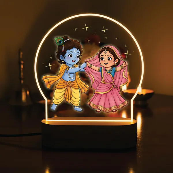 Giftplease_Little_Krishna_&_Radha_Full-Color_LED_Lamp_-_Cute_Bal_Gopal_&_Radha_Rani_Night_Light_with_Warm_Glow_Base_-_Religious_Home_Decor,_Janmashtami_Gift_&_Kids_Room_Spiritual_Bedside_Lamp_GL_16