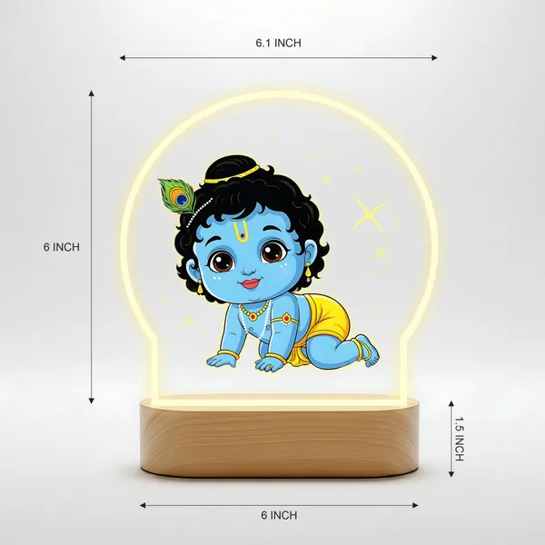 Giftplease_Cute_Baby_Krishna_Color-Printed_LED_Lamp_-_Ladoo_Gopal_Night_Light_with_Warm_Yellow_Glow_|_Spiritual_Home_Decor,_Mandir_Light_&_Gift_for_Janmashtami,_Kids_Room_&_Housewarming_GL_19