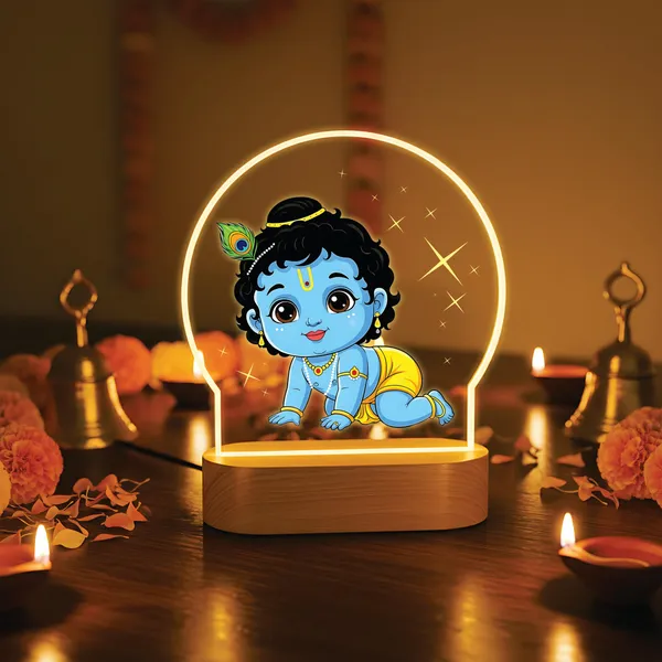 Giftplease_Cute_Baby_Krishna_Color-Printed_LED_Lamp_-_Ladoo_Gopal_Night_Light_with_Warm_Yellow_Glow_|_Spiritual_Home_Decor,_Mandir_Light_&_Gift_for_Janmashtami,_Kids_Room_&_Housewarming_GL_19