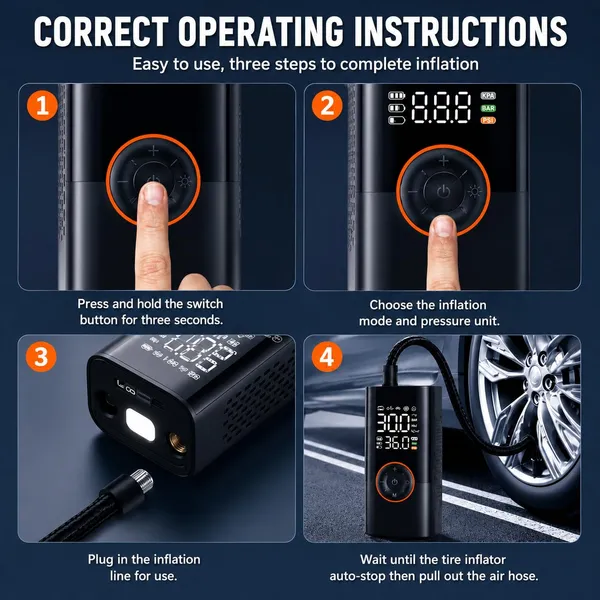 Gismo_Portable_Tyre_Inflator:_3X_Faster_150PSI_Cordless_Air_Compressor_|_4000mAh_Rechargeable_Battery,_Auto_Shut-Off_&_Digital_Display_|_Heavy_Duty_Electric_Pump_for_Car,_Bike,_Motorcycle_&_Balls