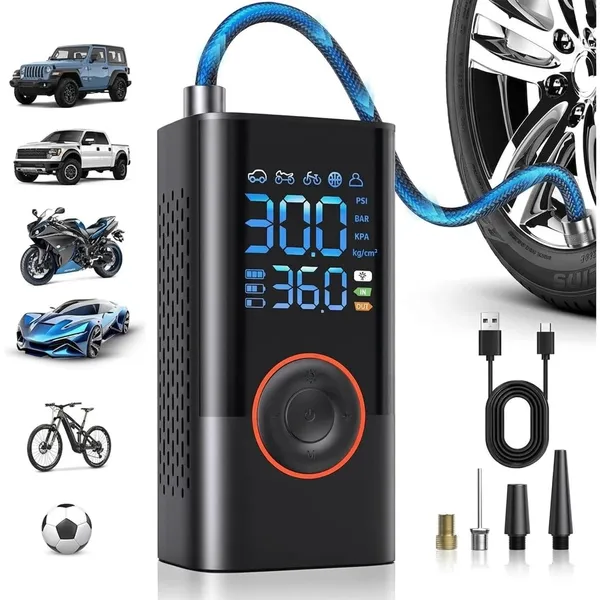 Gismo_Portable_Tyre_Inflator:_3X_Faster_150PSI_Cordless_Air_Compressor_|_4000mAh_Rechargeable_Battery,_Auto_Shut-Off_&_Digital_Display_|_Heavy_Duty_Electric_Pump_for_Car,_Bike,_Motorcycle_&_Balls