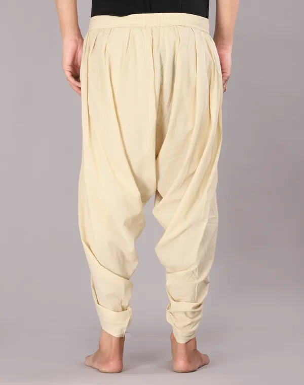 Beige_Cotton_Relaxed_Dhoti_Pants_For_Men